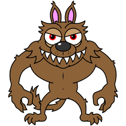 250x250 Drawn Werewolf Halloween