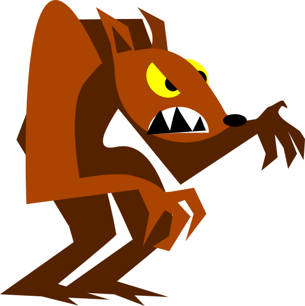 594x596 Werewolf Clip Art