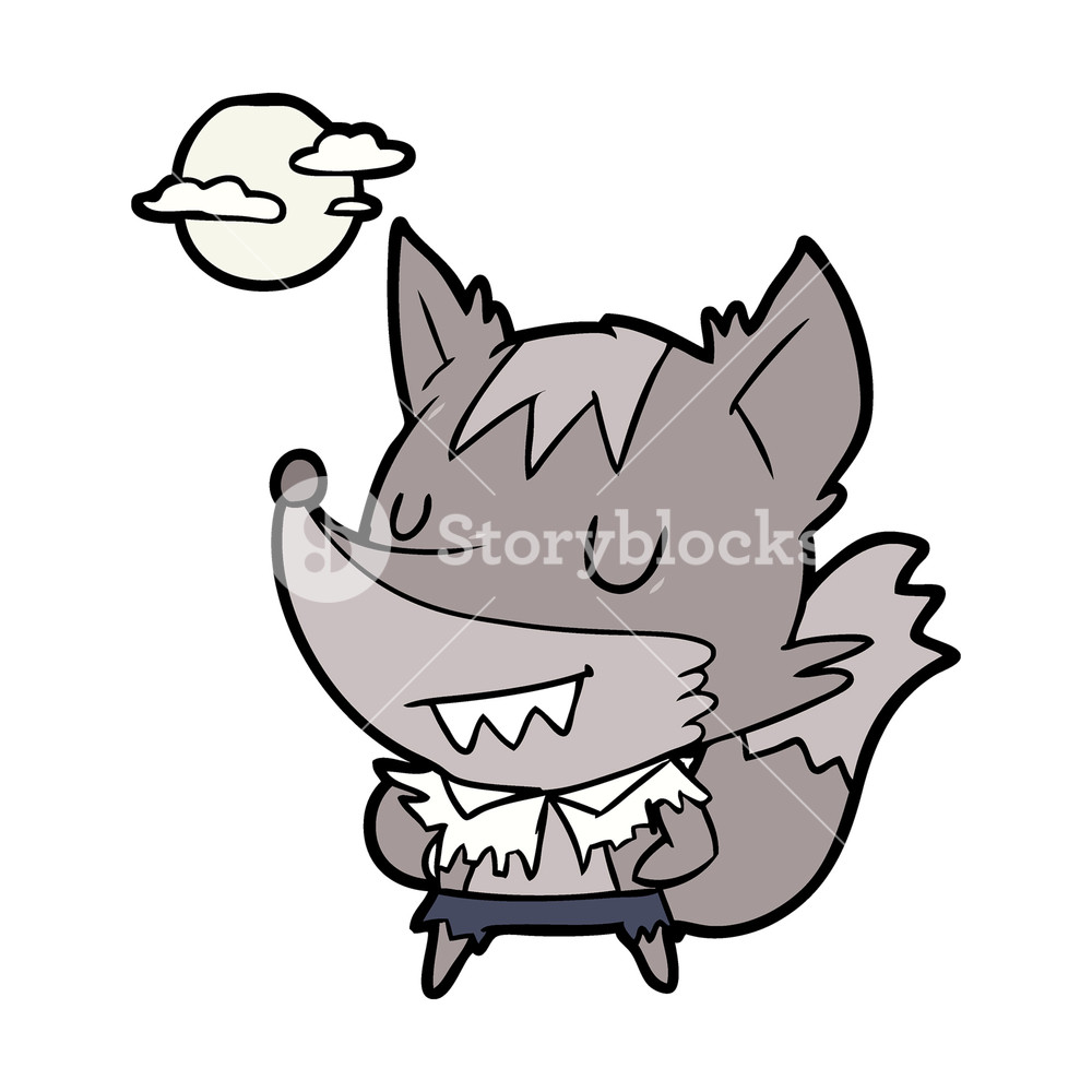 1000x1000 Cartoon Halloween Werewolf Royalty Free Stock Image