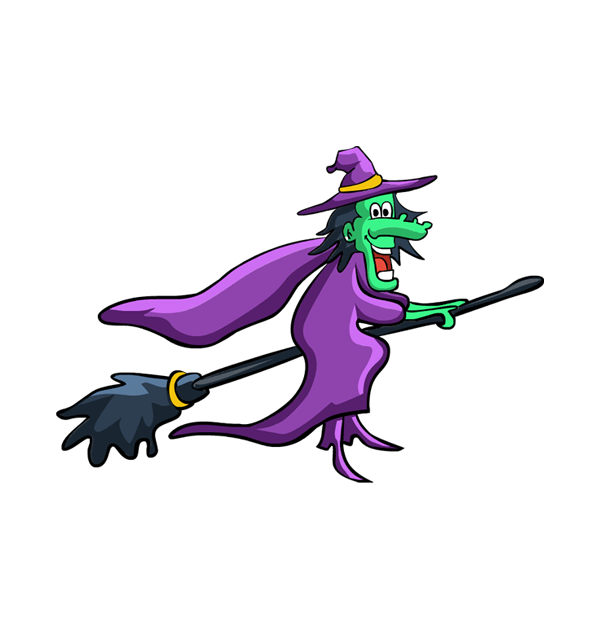 600x630 Halloween Witch Clip Art