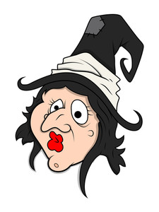 225x300 Fat Ugly Witch Standing With Broom Stick