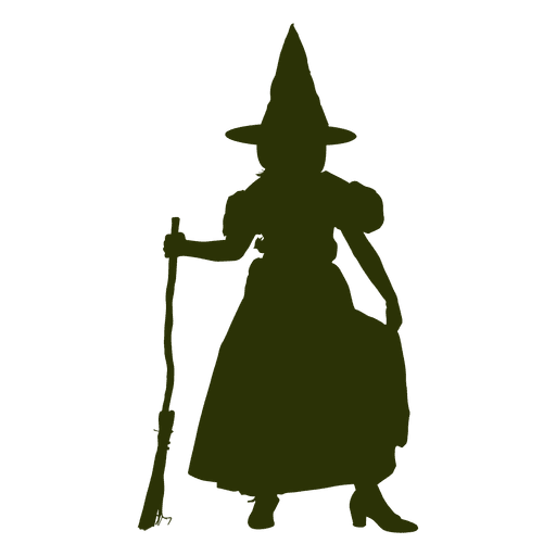 512x512 Halloween Witch Girl Silhouette