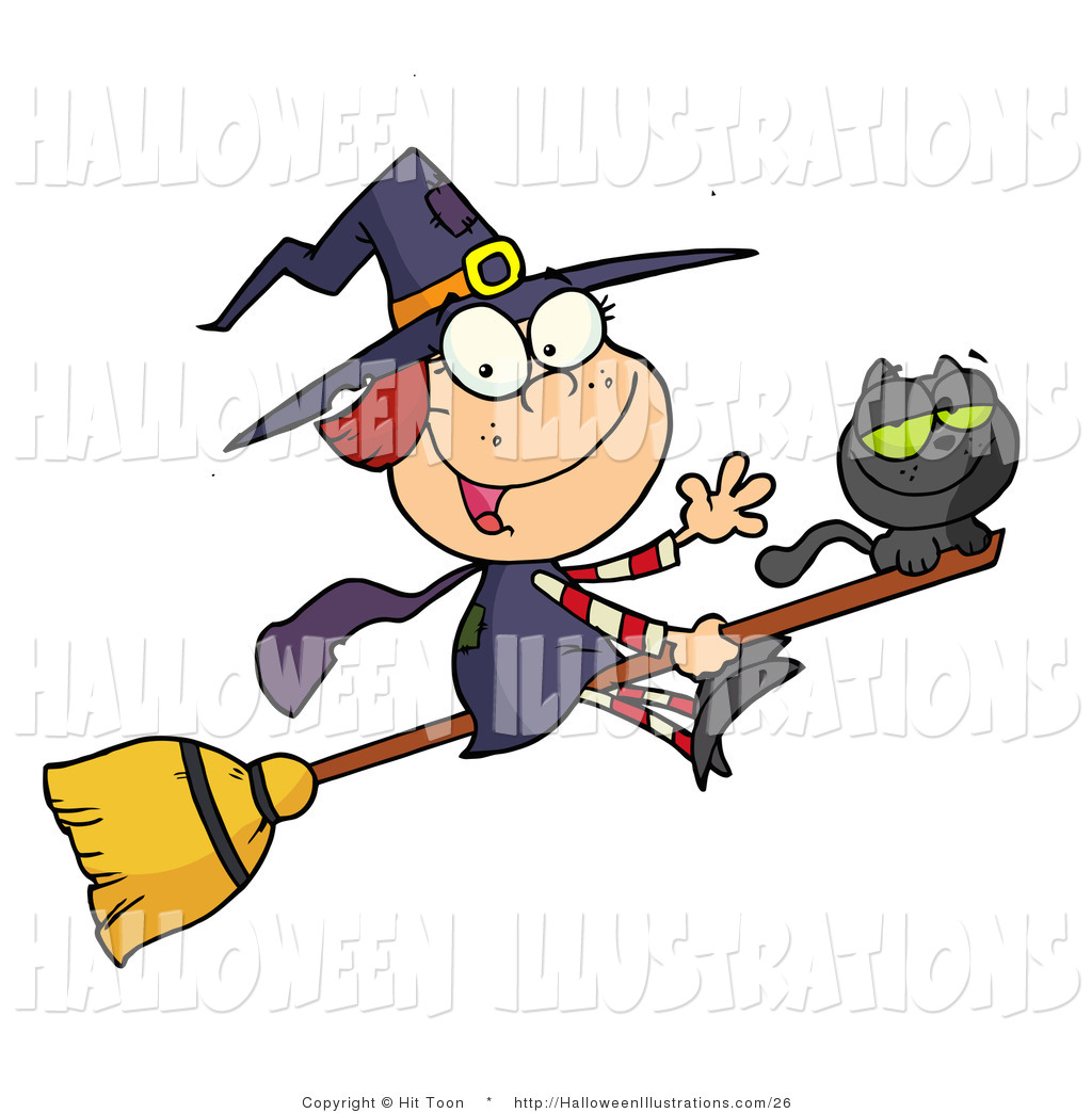 1024x1044 Halloween Clip Art Of A Happy Halloween Witch And Her Black Cat