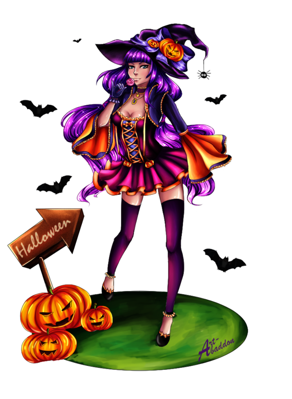 600x819 Happy Halloween Witch By Art Abaddon