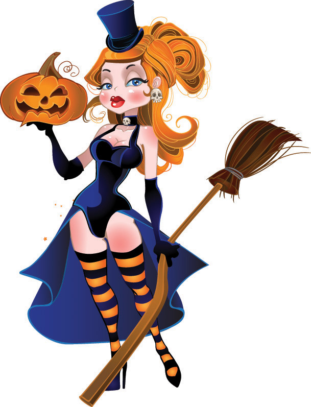 609x797 Halloween Witch Vector Free Vector 4vector