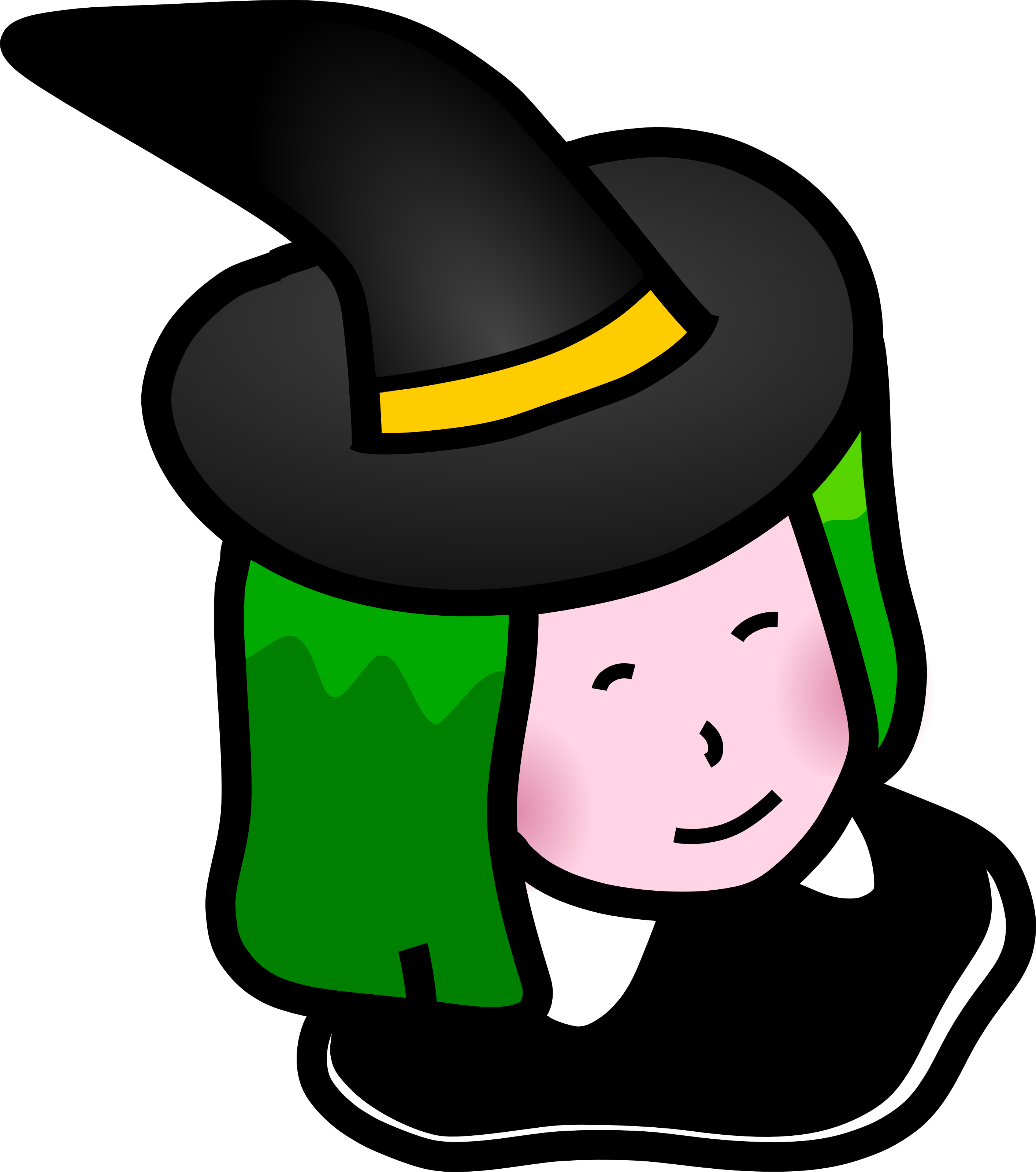 2829x3200 Cute Witch Clipart