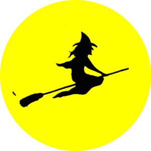 300x300 Witch Flying Clip Art