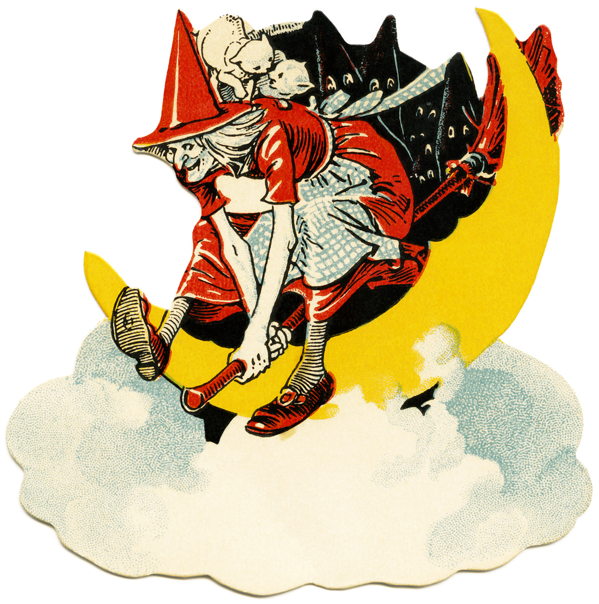 1190x1200 Witch Clipart Vintage Halloween
