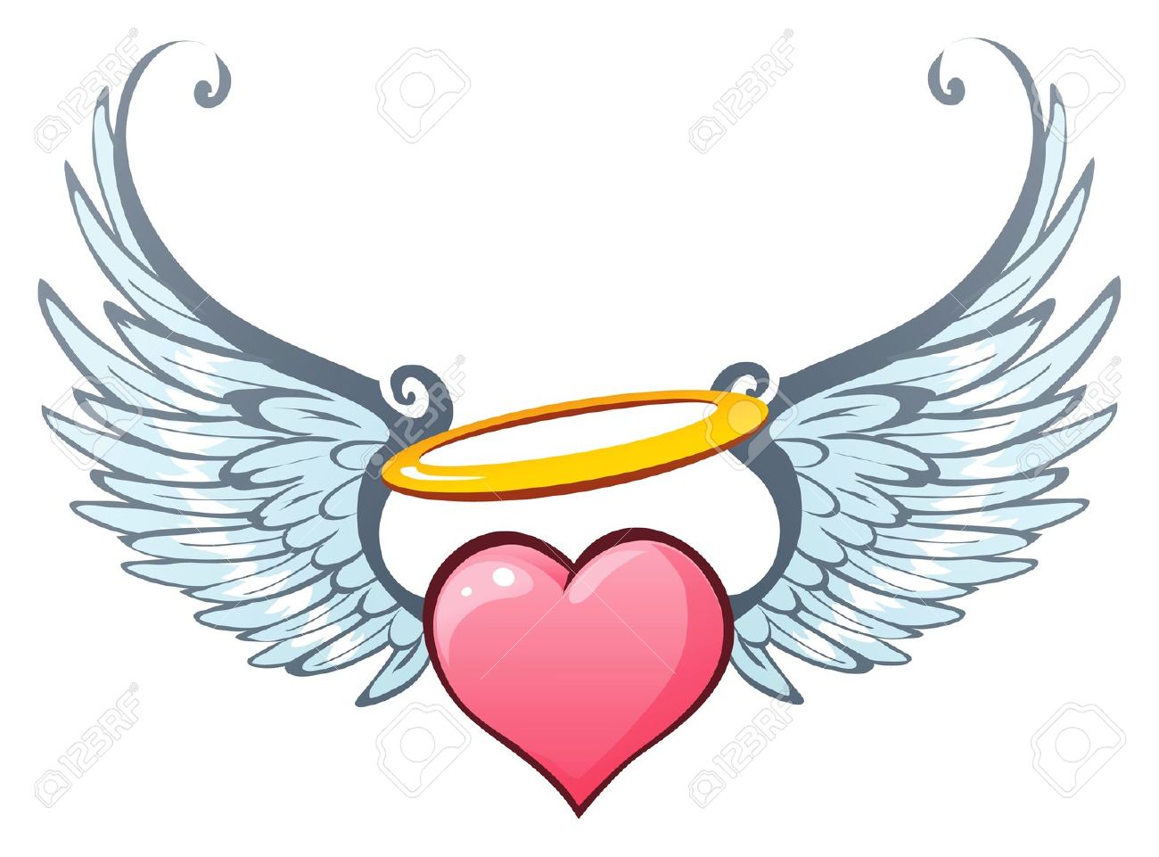1300x961 Halo Clipart Heart Wing