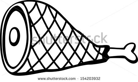 450x268 Ham Clipart Black And White