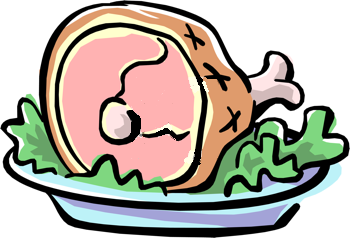 350x238 Ham Clipart Ham Dinner