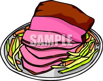 350x274 Sliced Ham Clipart