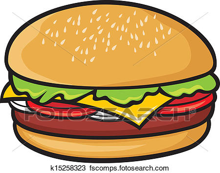 450x353 Clipart Of Hamburger K15258323