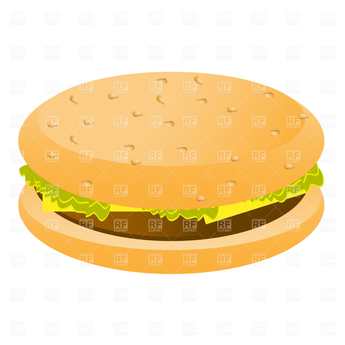 1200x1200 Hamburger Royalty Free Vector Clip Art Image