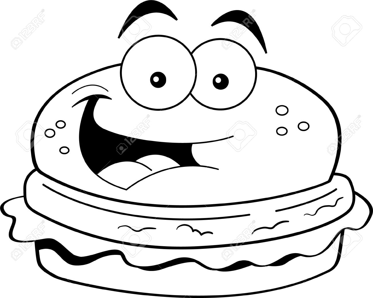 Hamburger Clipart Black And White | Free download on ClipArtMag
