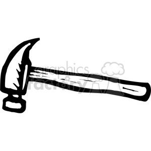 300x300 Royalty Free Black And White Hammer 384905 Vector Clip Art Image