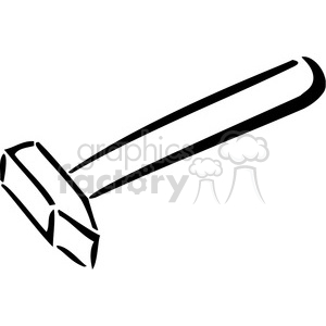 300x300 Royalty Free Black And White Hammer Outline 384971 Vector Clip Art