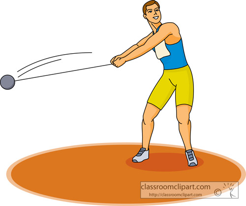 500x418 Hammer Throwing Clipart