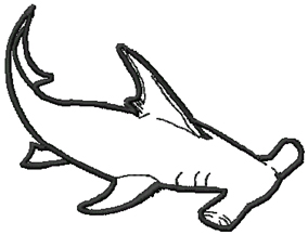 284x217 Hammerhead Clipart Shark Outline