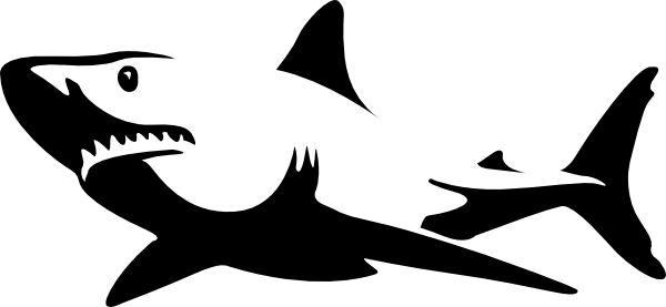 600x277 Shark Clipart Stencil