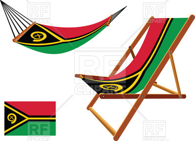 400x290 Vanuatu Flag Hammock And Deck Chair Royalty Free Vector Clip Art