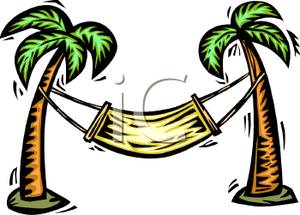 300x215 Art Image A Hammock Between Two Palm Trees