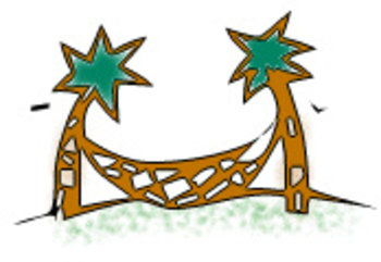 350x241 Clip Art Picture Of A Hammock Between Two Palm Trees