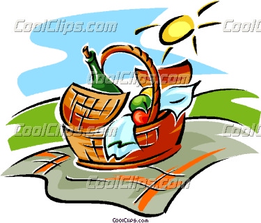 375x320 Picnic Clipart Food Hamper
