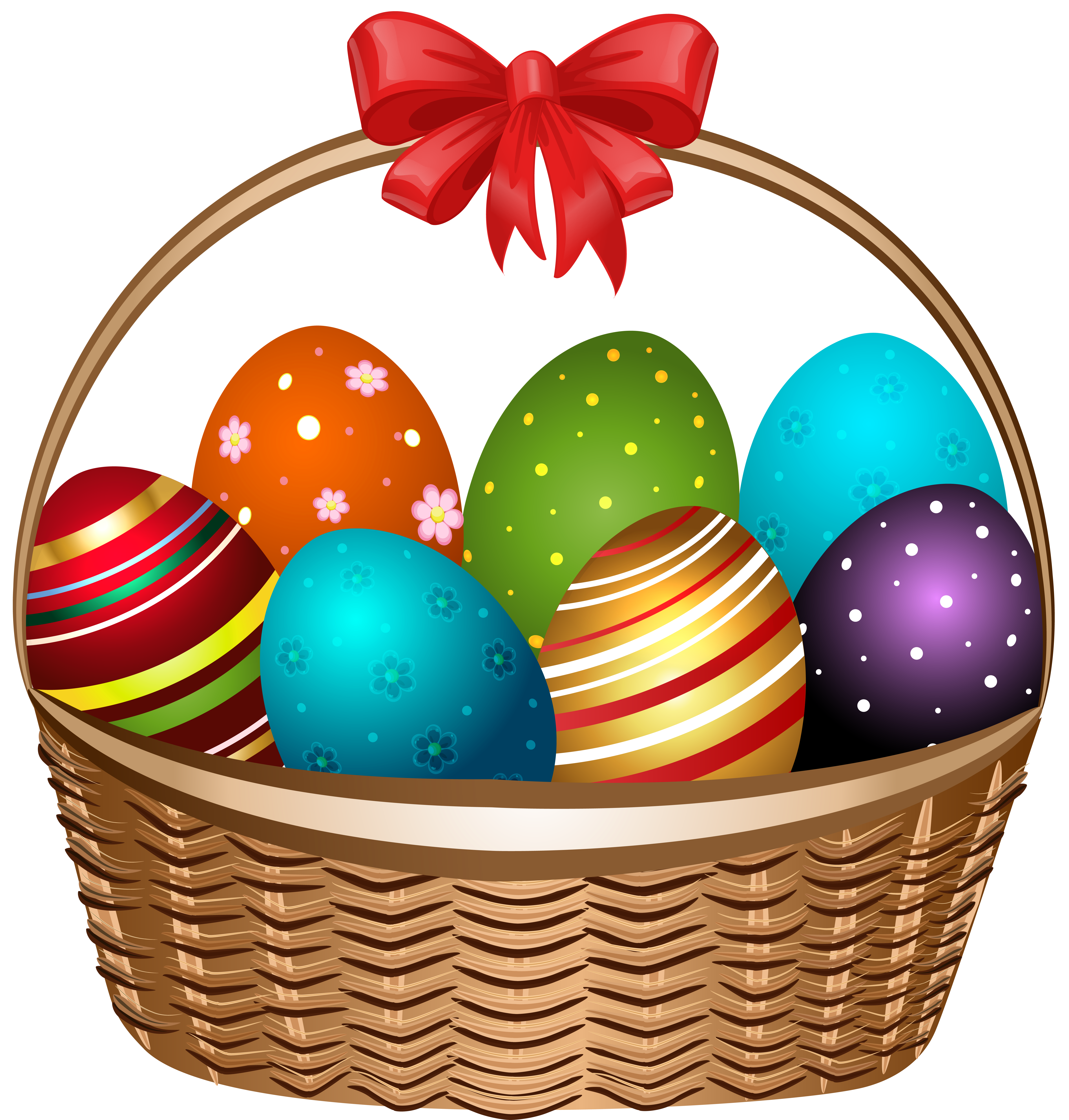 5931x6213 Easter Basket Clip Art Many Interesting Cliparts