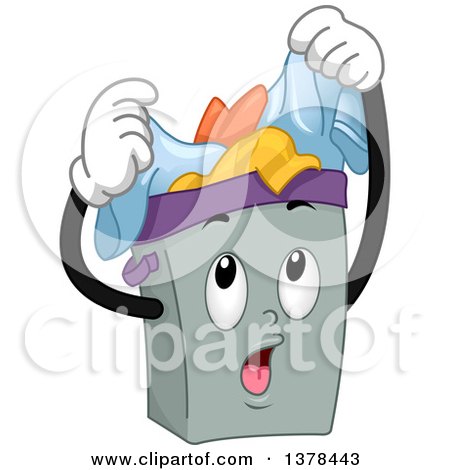 450x470 Clipart Of A Laundry Hamper Full Of Dirty Clothes