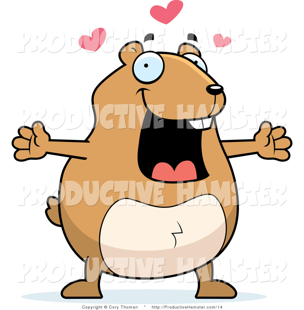 1024x1044 Clip Art Of A Sweet Pet Hamster Holding His Arms Open For A Hug By
