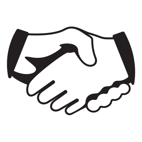 600x600 White Clipart Handshake