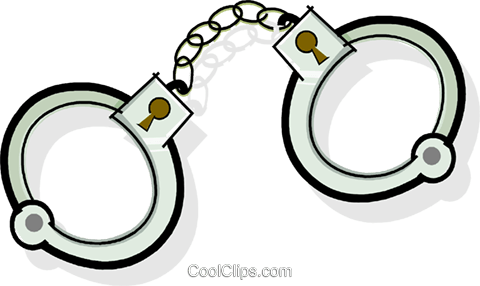 480x286 Handcuffs Royalty Free Vector Clip Art Illustration Vc065099