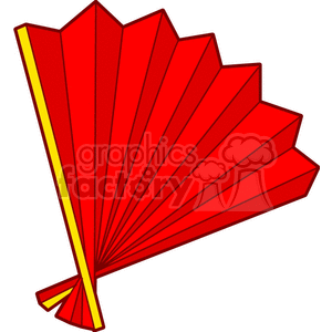 300x300 Royalty Free Chinese Hand Fan 136884 Vector Clip Art Image