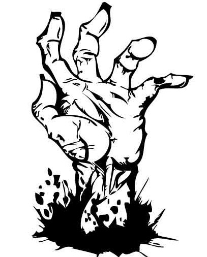 407x506 Hand Clipart Zombie