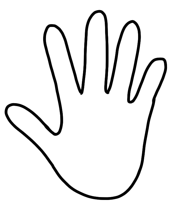 615x735 Hand Outline 2 Hands Template Clipart 4