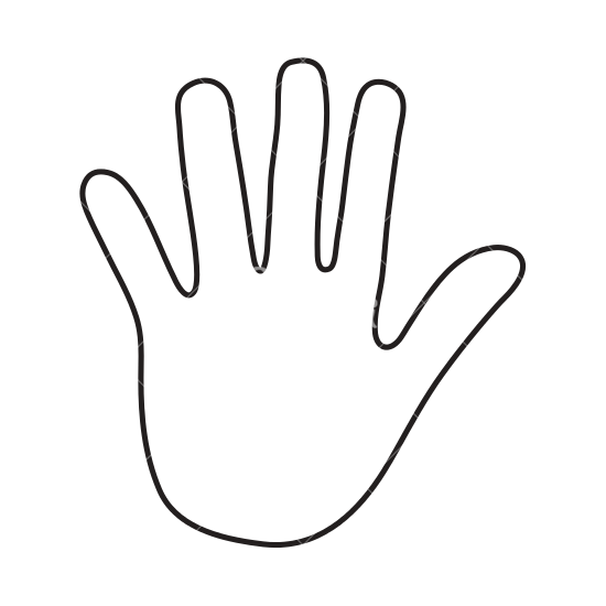 Hand Outline | Free download on ClipArtMag