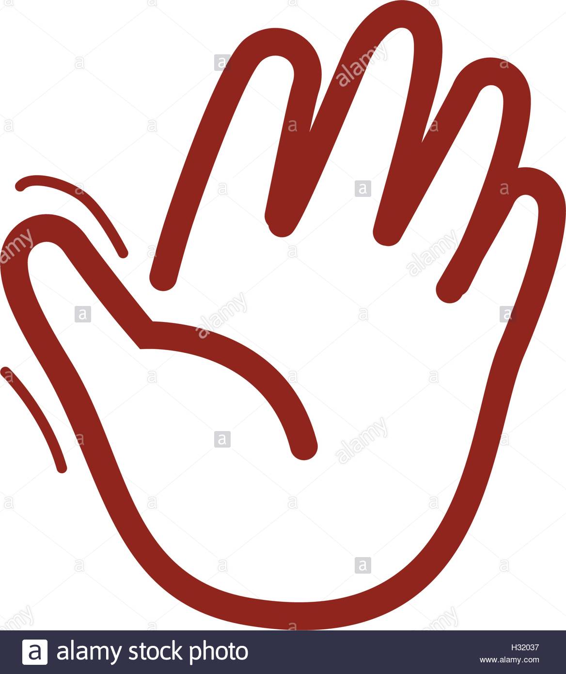 1168x1390 Isolated Brown Color Human Palm Contour Logo On The White