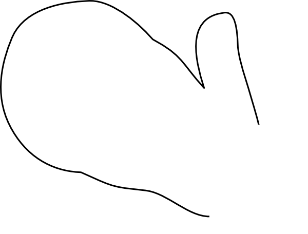 600x456 Ghost Hand Outline Clip Art