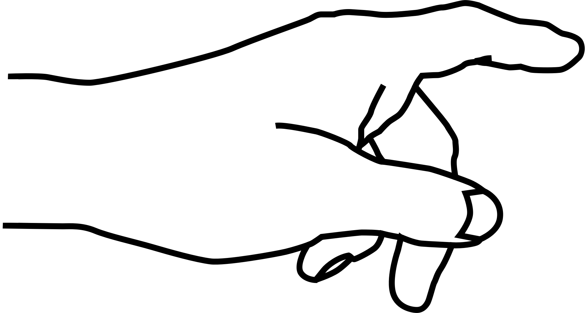 1868x1001 Lines Clipart Hand