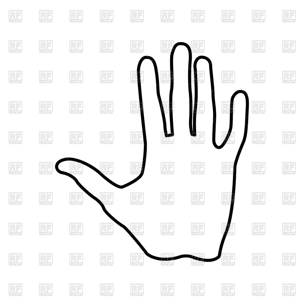 1200x1200 Silhouettes Of Hand Bones Royalty Free Vector Clip Art Image