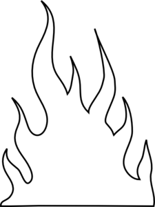 225x300 Flames Outlines Clip Art