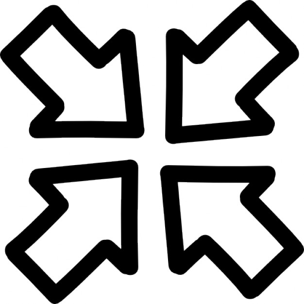 626x626 Join Of Four Arrows Hand Drawn Outlines Icons Free Download