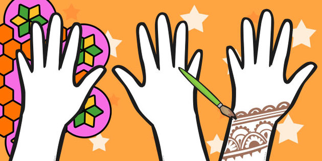 630x315 Diwali Hand Outline Celebrations Diwali And Outlines