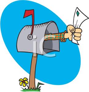 291x300 Man's Hand Reaching Out Of A Mailbox With An Envelop