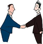 165x170 Business Men Shaking Hands Clip Art
