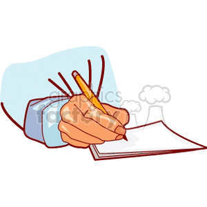 300x300 Royalty Free A Hand Writing A Letter With A Pencil 156612 Vector