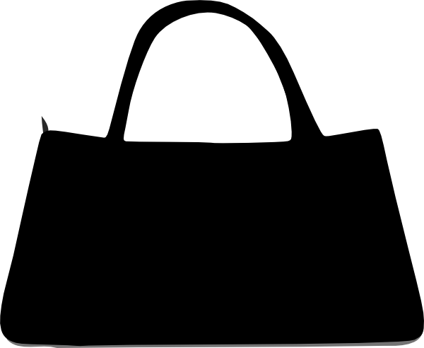 600x492 Black Purse Clip Art