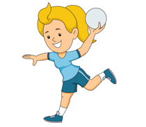 210x183 Girl Clipart Handball