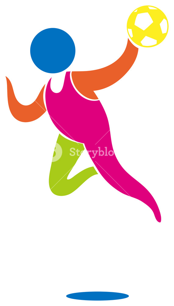 571x1000 Sport Icon For Handball In Color Royalty Free Stock Image